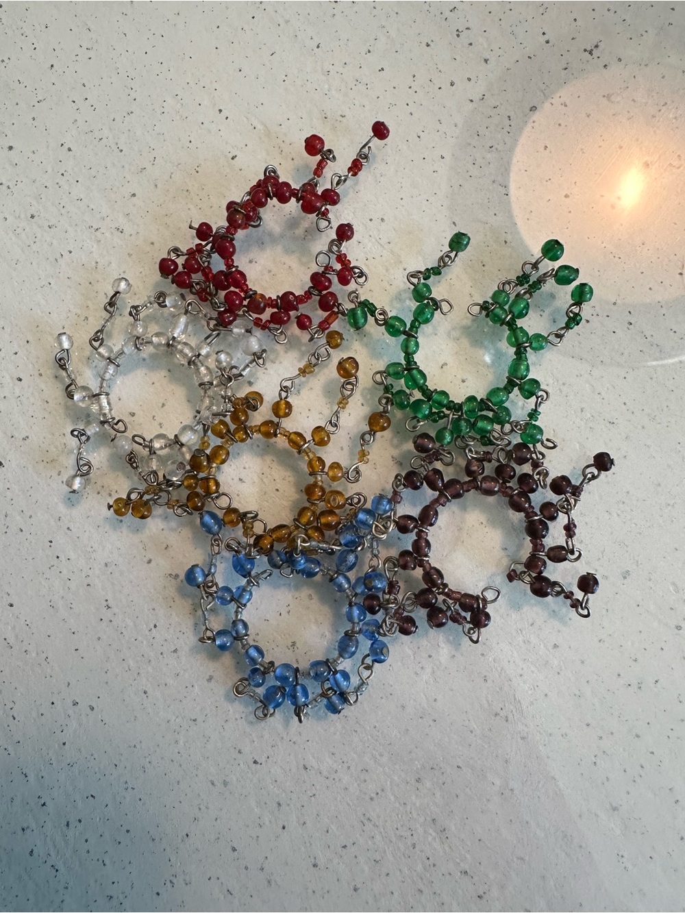 Beaded Wine Charms Set of 6
